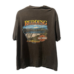 Vintage Y2K Harley Davidson Redding California Shasta Dam T-Shirt Size XL Biker